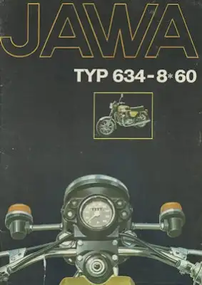 Jawa 350 ccm Typ 634-8 60 Prospekt 1970er Jahre