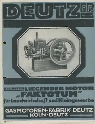 Deutz Motoren Prospekt 8.1919