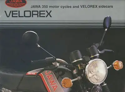 Jawa 350 Typ 638 mit SW Velorex Prospekt ca. 1987