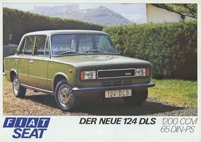 Seat Fiat 124 DLS 1200 Prospekt 2.1977