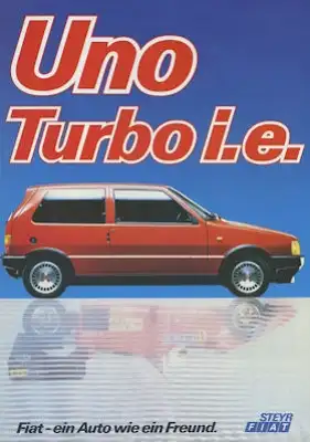 Steyr Fiat Uno Turbo i.e. Prospekt 4.1985