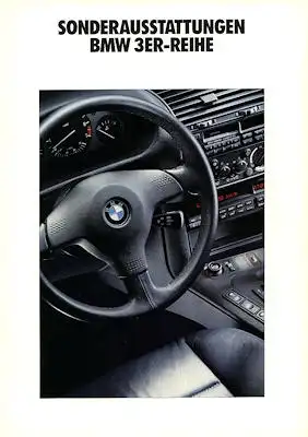 BMW 3er Sonderausstattung Prospekt 1992