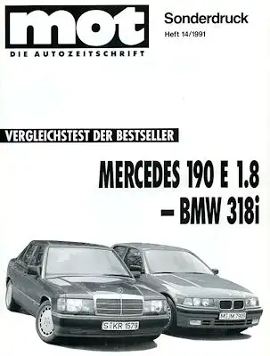 Mercedes Benz 190 E 1.8 - BMW 318i Test 1991