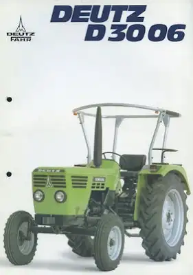 Deutz 3006 Schlepper Prospekt 2.1978