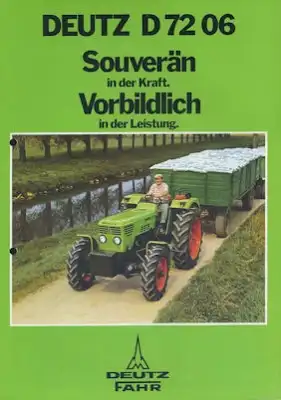 Deutz D 7206 Schlepper Prospekt 5.1975