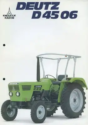 Deutz 4506 Schlepper Prospekt 2.1978