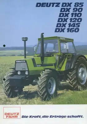 Deutz DX Modelle Schlepper Prospekt 8.1980