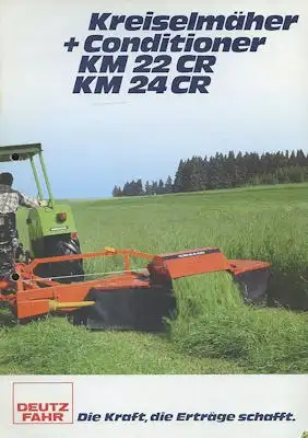 Deutz-Fahr Kreiselmäher KM 22/24 CR Prospekt 1980er Jahre
