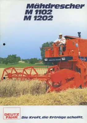 Deutz-Fahr M 1102 1202 Mähdrescher Prospekt 1980er Jahre