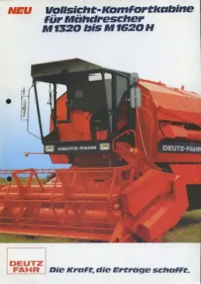 Deutz-Fahr M 1320-1620H Vollsicht für Mähdrescher Prospekt 1980er Jahre