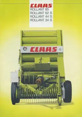 Claas Rundballenpresse Rollant 85-34S Prospekt 9.1985