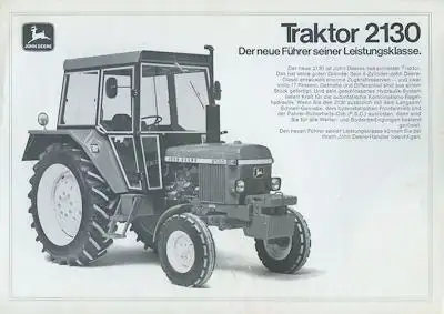 John Deere Traktor 2130 Prospekt 9.1975