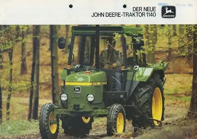 John Deere Traktor 1140 Prospekt 3.1980
