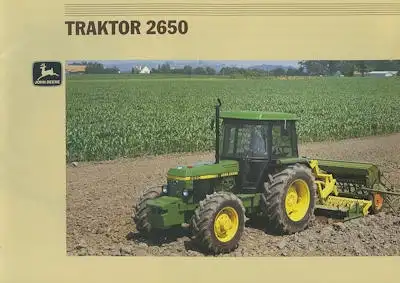 John Deere Traktor 2650 Prospekt 1980er Jahre