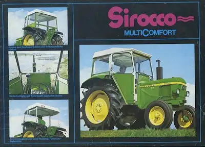 Sirocco Kabine für John Deere Prospekt 1970er Jahre