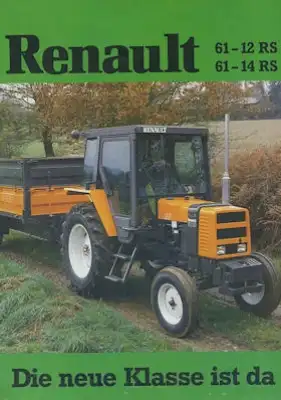 Renault Schlepper 61-12/14 RS Prospekt 1980er Jahre