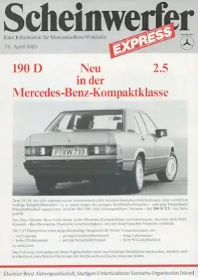 Mercedes-Benz Scheinwerfer Extra 4.1985