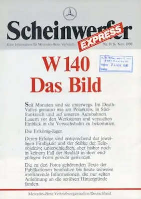 Mercedes-Benz Scheinwerfer Extra 9.1990