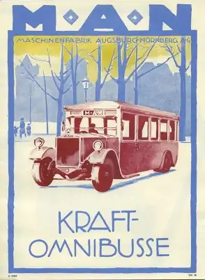 MAN Kraftomnibusse Prospekt 8.1928 Reprint