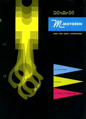 MAN M Motoren Prospekt ca. 1958