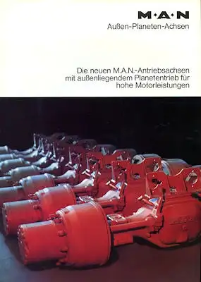 MAN Außen-Planeten-Achsen Prospekt 1970er Jahre