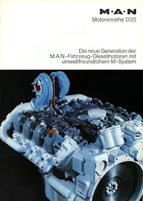MAN Motorreihe D 25 Prospekt 1970er Jahre