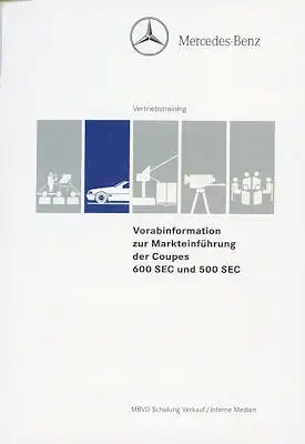 Mercedes-Benz S Klasse Coupé Vorabinfo für Verkäufer 1.1992