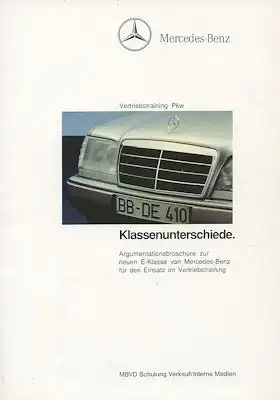Mercedes-Benz E Klasse Argumentationsbroschüre 4.1993
