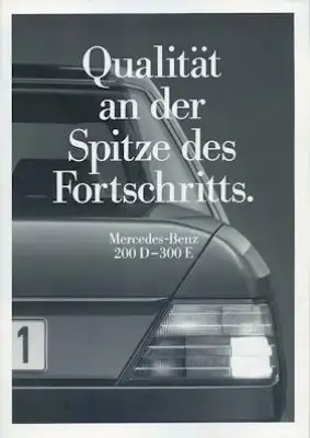 Mercedes-Benz W 124 Qualitäts Prospekt 3.1988