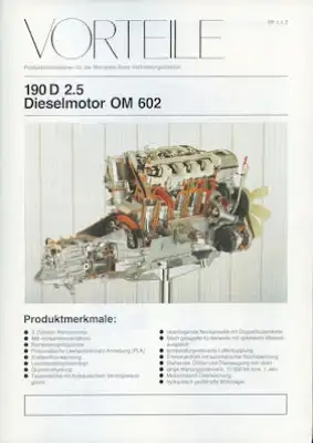 Mercedes-Benz 190 D 2.5 OM 602 Vorteile 6.1988
