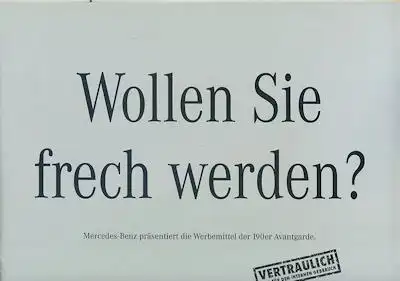 Mercedes-Benz 190 Avantgarde Leitfaden zur Markteinführung 2.1992