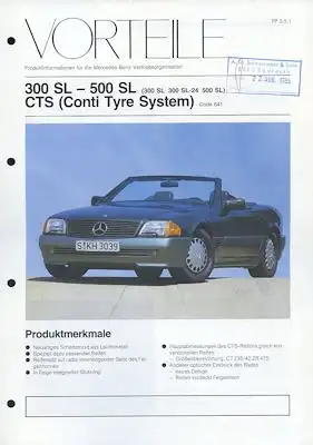 Mercedes-Benz R 129 300 SL 500 SL CTS Vorteile 8.1989