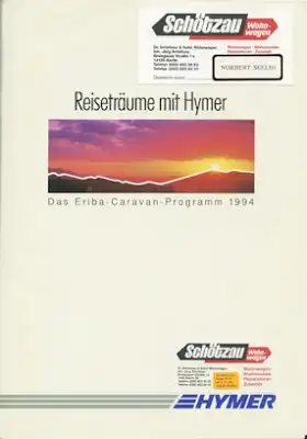 Hymer Eriba Wohnwagen Katalog 1994