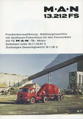 MAN 13.212 FS Prospekt 1960er Jahre