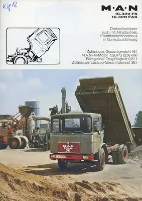 MAN 16.320 FK FAK Prospekt 1970er Jahre