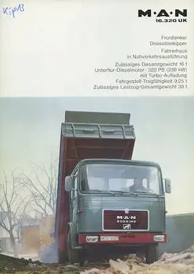 MAN 16.320 UK Prospekt 1970er Jahre