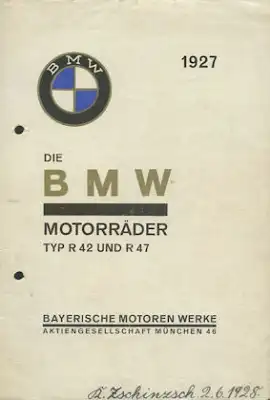 BMW R 42 und R 47 Prospekt 1927