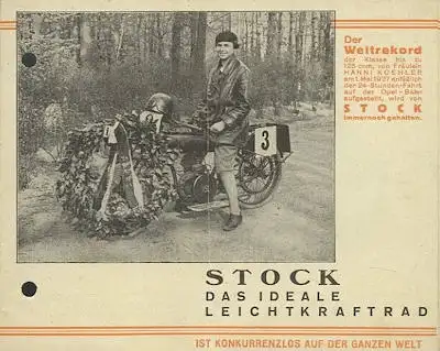 Stock Leichtmotorrad Prospekt 1927