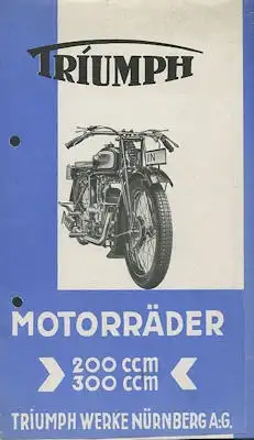 Triumph Programm 1929