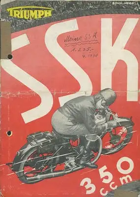 Triumph SSK 350ccm MAG OHV Prospekt 1930