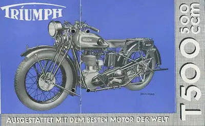 Triumph T 500 und RR 750 Prospekt 1930