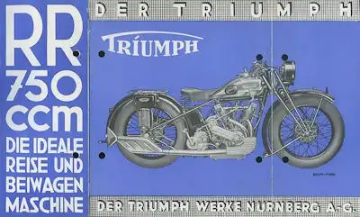 Triumph T 500 und RR 750 Prospekt 1930