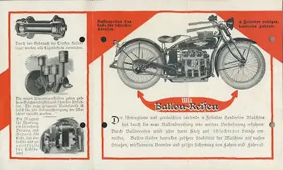 Henderson 4 Zylinder de Luxe Prospekt ca. 1928