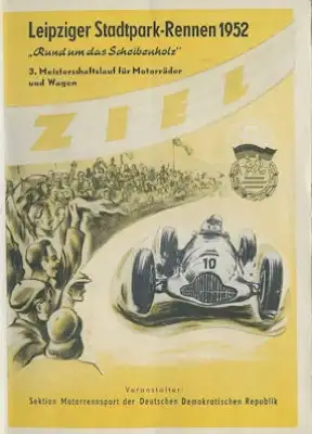Programm Leipziger Stadtparkrennen 17.8.1952