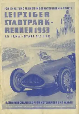 Programm Leipziger Stadtparkrennen 17.5.1953