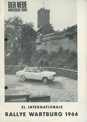 Programm Rallye Wartburg 28.-30.10.1966