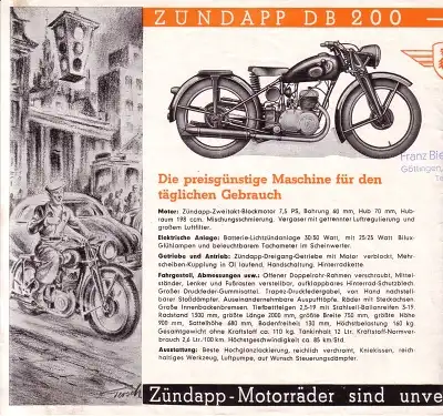 Zündapp Programm 1951