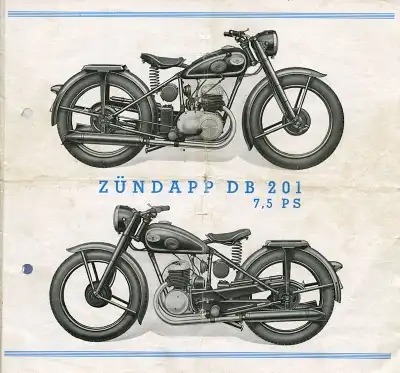 Zündapp DB 201 Prospekt ca. 1951