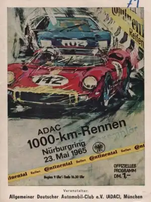 Programm Nürburgring 23.5.1965