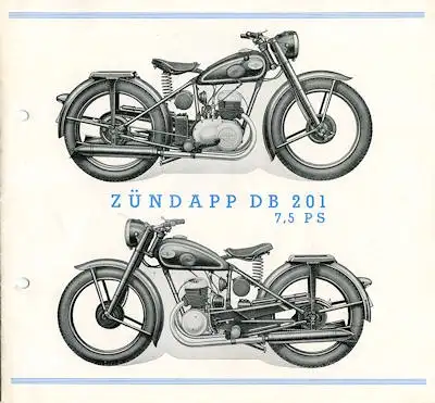 Zündapp DB 201 Prospekt ca. 1951